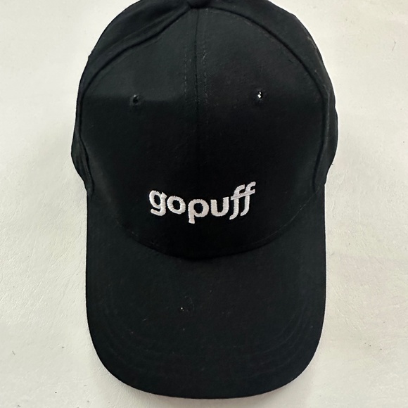 New Gopuff Logo Embroidered Graphic Black Baseball Cap Hat One Size - Picture 1 of 7